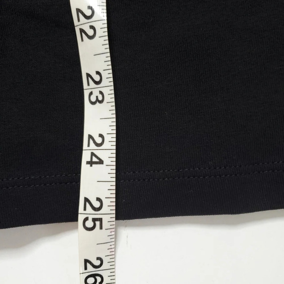 E.L.I. Pima Cotton Top Size Small Mock Neck 3/4 Sleeve Black Neutral Casual Chic - Picture 5 of 7